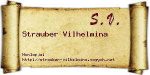 Strauber Vilhelmina névjegykártya